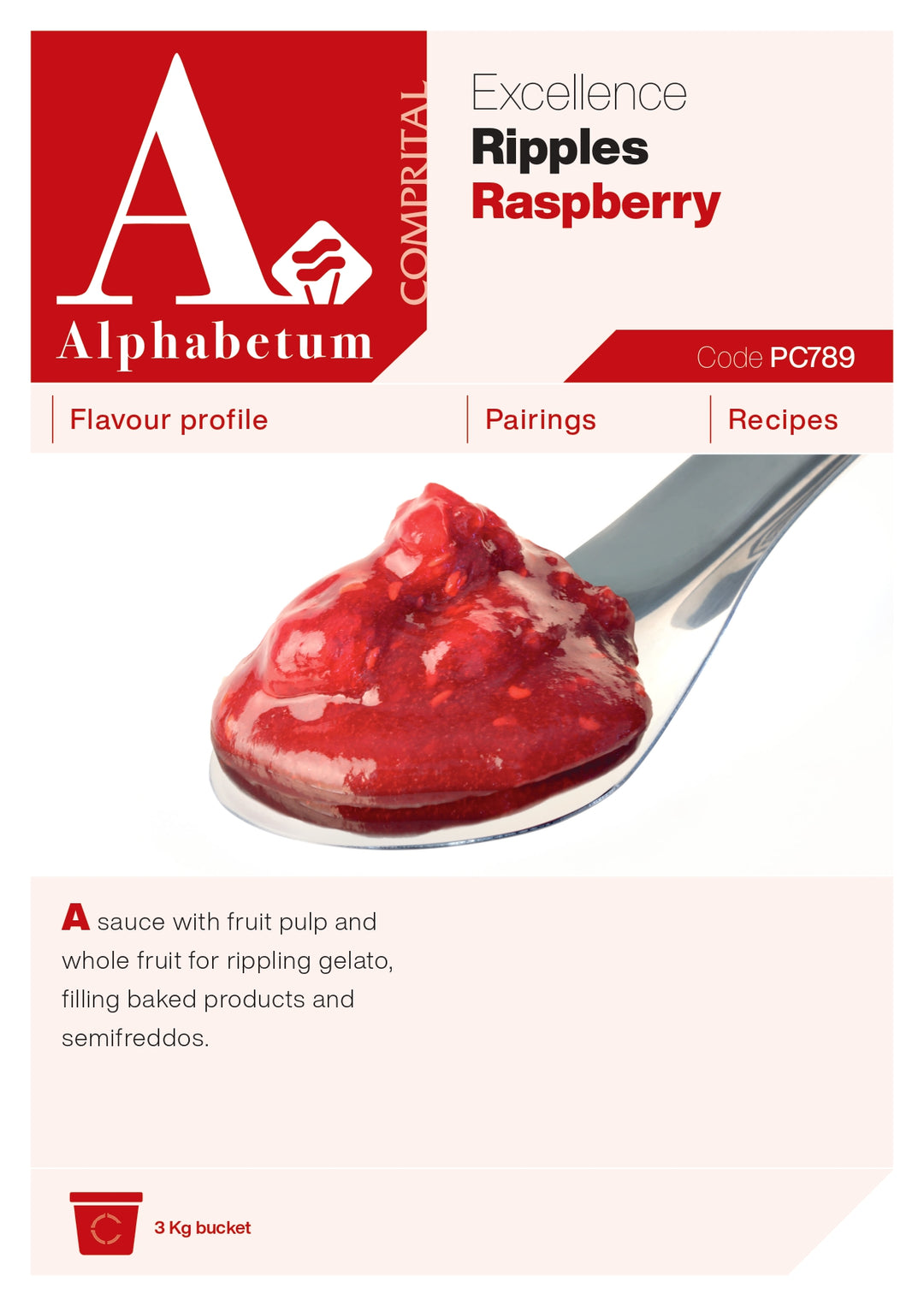 Lampone (raspberry) Ripple - Case of 2 x 3 kg Units