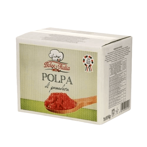 Dolce Italia Crushed Tomatoes Puree - Polpa - 10 KG Per Box - (120 x 10KG per Pallet) - Made in Italy