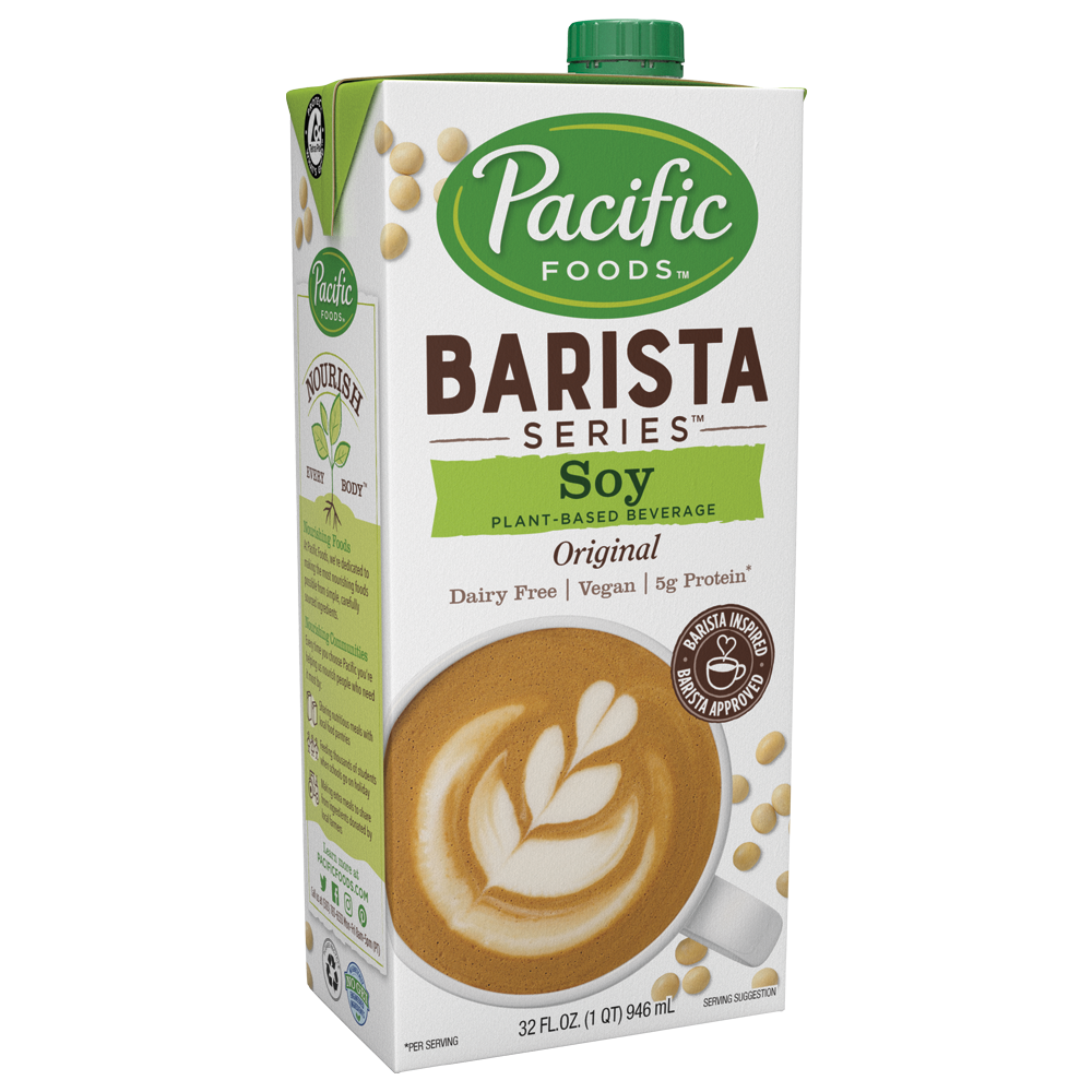 Pacific Foods - Barista Series - Soy Original (Organic, Non-GMO Soy) - 12  x 32oz per case - Foodservice