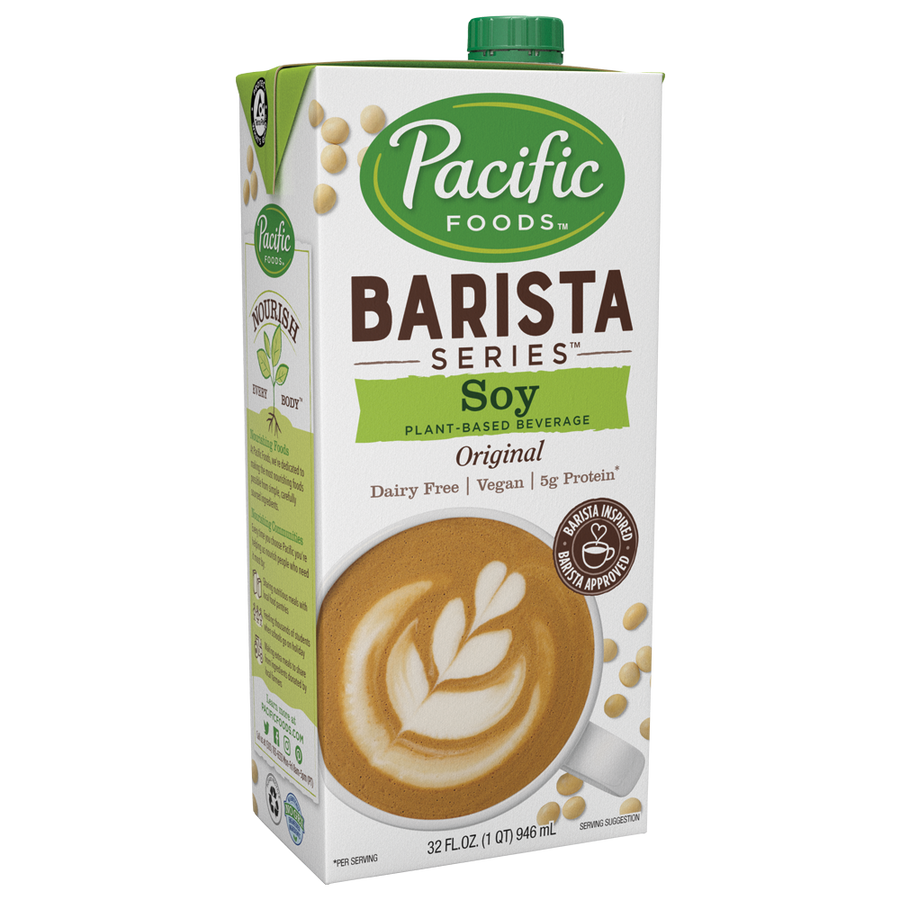 Pacific Foods - Barista Series - Soy Original (Organic, Non-GMO Soy) - 12  x 32oz per case - Foodservice