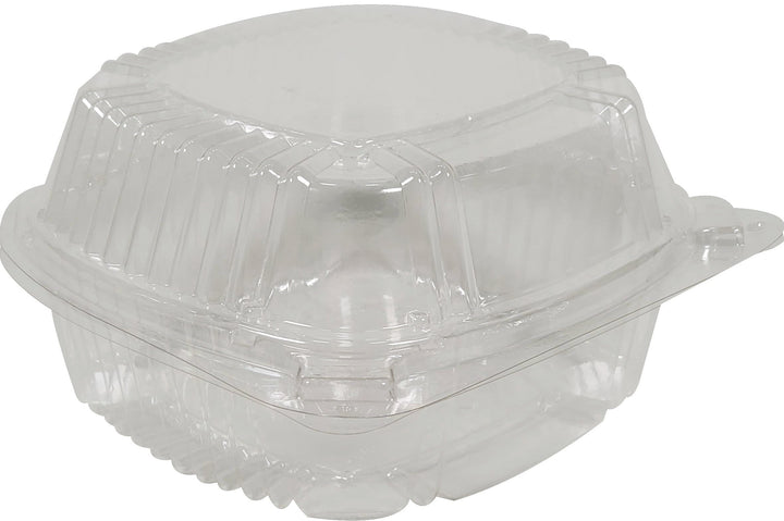 Pactiv - 6" Hinged Plastic Container - Clear - 5 3/4x6x3 - YC18-1160