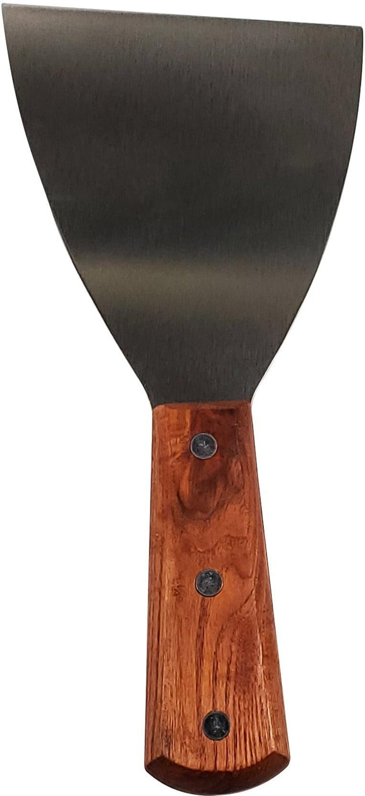 Pan Scraper 4.5" x 3" - Wood Handle - SAG703028