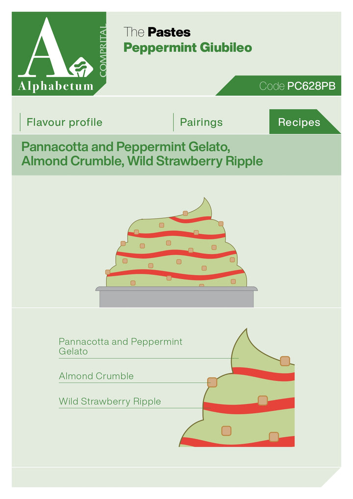 Menta Piperita Giubileo (natural peppermint) Paste - Case of 2 x 3 kg Units