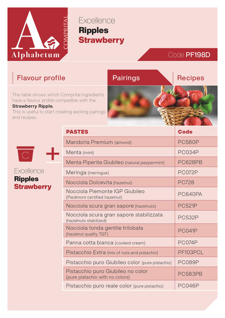 Fragoline (strawberry) Ripple - Case of 2 x 3.5 kg Units