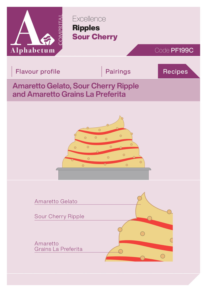 Amarena (sour cherry) Ripple - Case of 2 x 3.5 kg Units