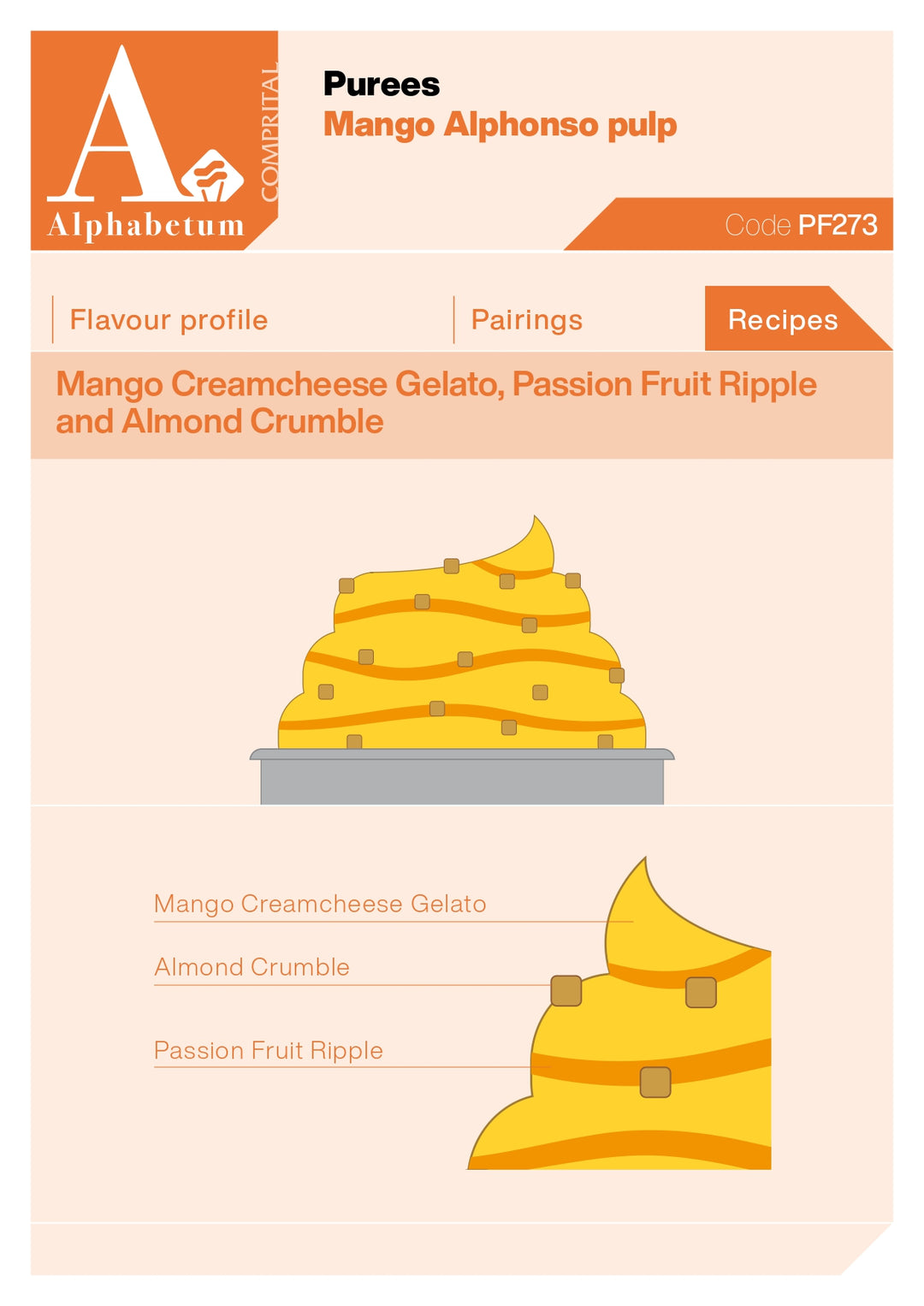 Mango Alphonso Polpa (100% pure mango alphonso pulp) - Case of 4 x 3.1 kg Units