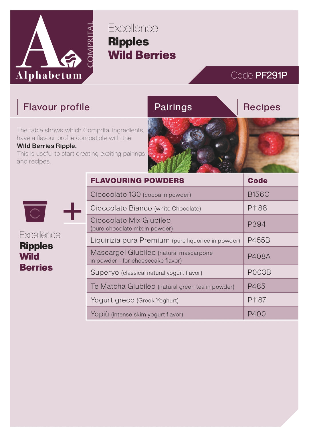 Frutti Di Bosco (wild berries) Ripple - Case of 2 x 3.5 kg Units