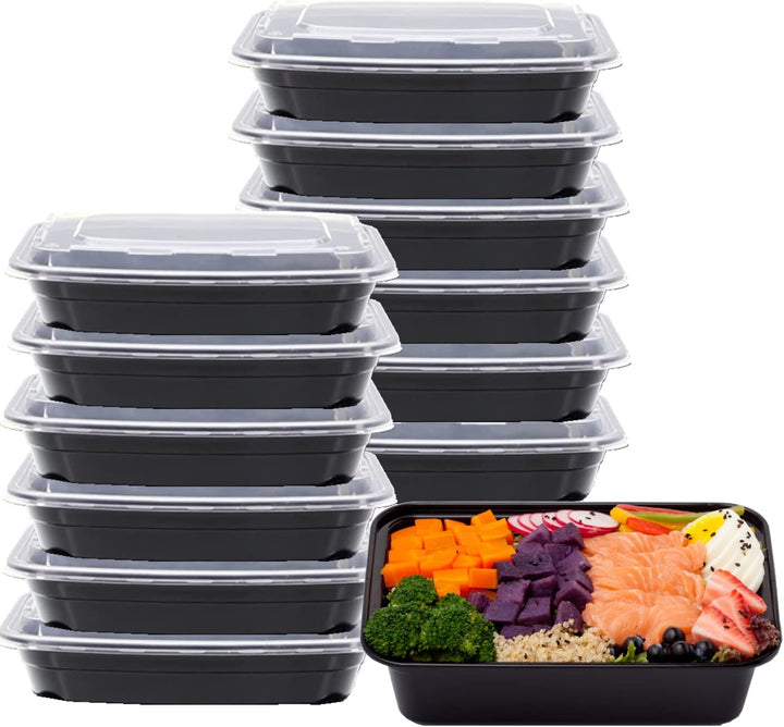 new for november Plastic Meal Prep Containers with Lids - Pack of 30 - 32oz or 38oz - Leakproof Rectangular Food Storage Container