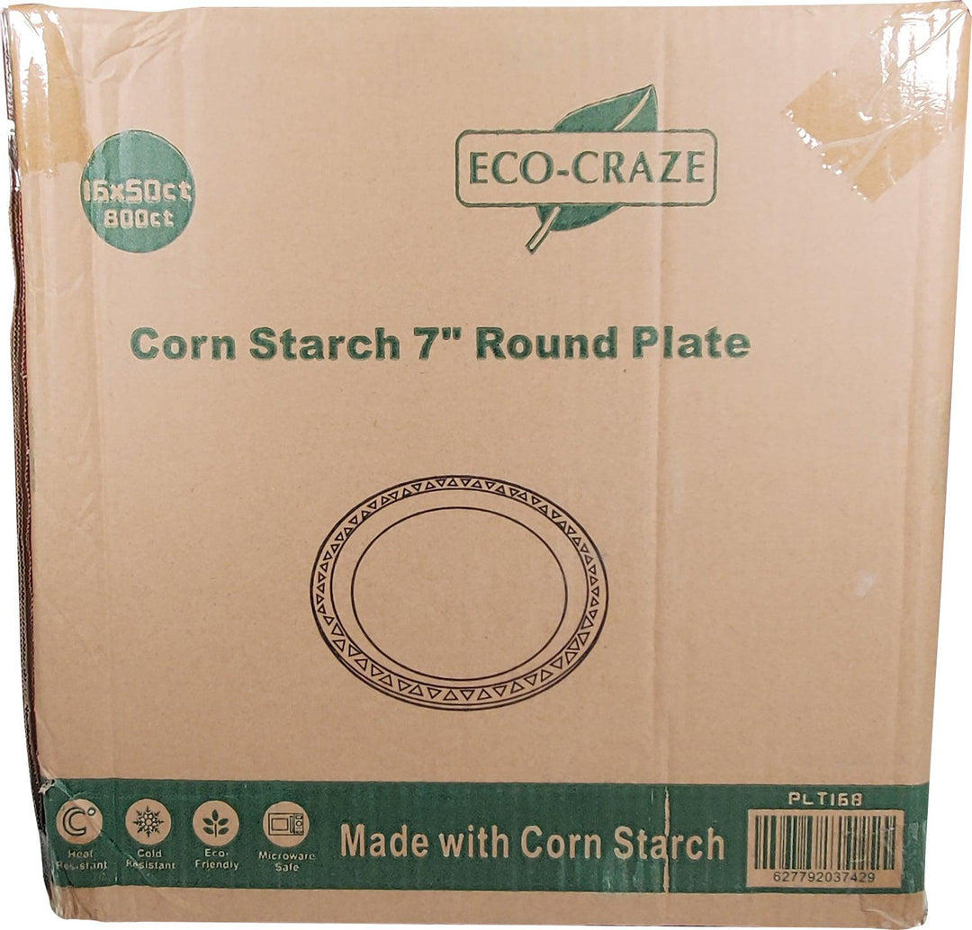 Eco-Craze - Corn Starch 7 Inch Round Plate