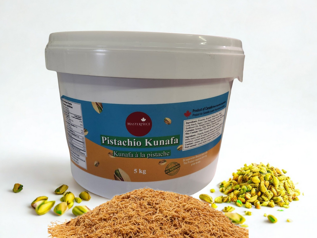 Premium Pistachio Kunafa Filling - 5KG Jar - All Natural Kunafa (aka Kanefeh or Kunafeh) - Dubai Chocolate Bar Kunafa Pistachio Filling - 🍁 Made In Canada - Canadian Distributor