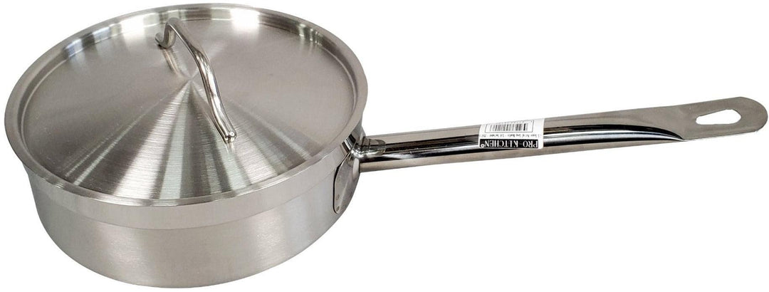 Pro-Kitchen - 22x7.5cm (2.6L) Sauce Pan & Lid SS - Long Handle