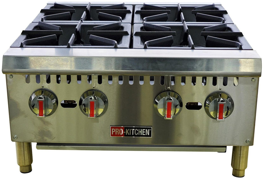 Pro-Kitchen - Hot Plate 4 Burners SS 120000 BTU 24"x30"x13.5" - GHP4L