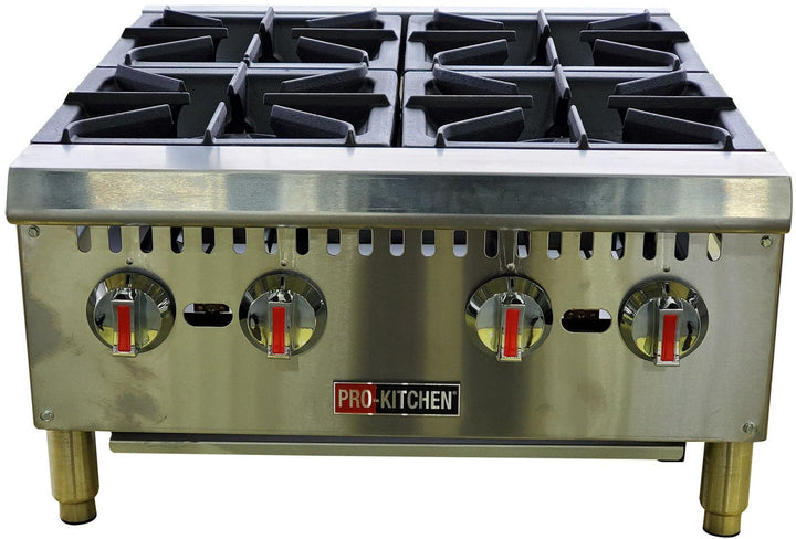 Pro-Kitchen - Hot Plate 4 Burners SS 120000 BTU 24"x30"x13.5" - GHP4L