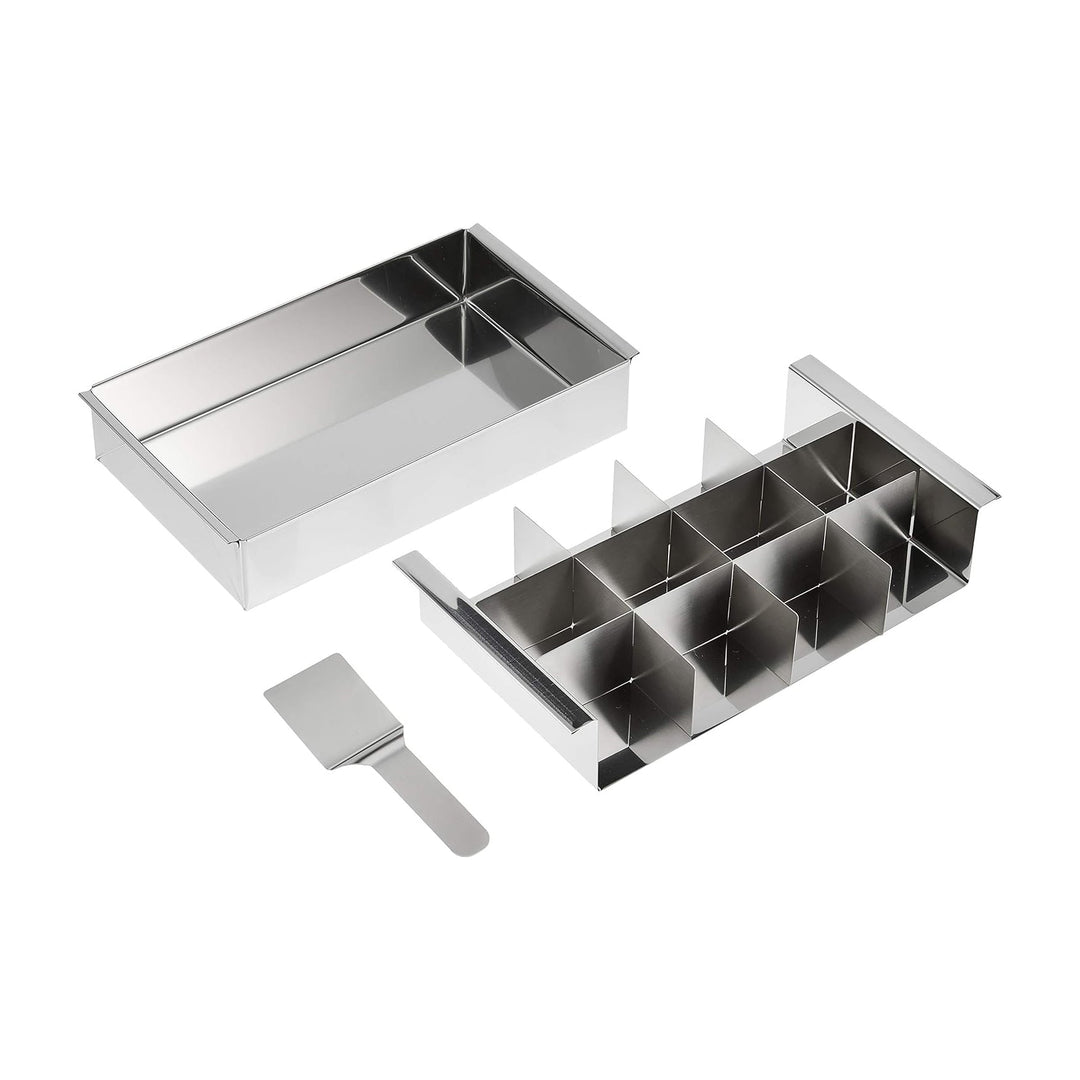 QUEEN ROSE S/S Egg Tofu/Kanten Jelly Mould with Partition, 8.9" x 5.3"
