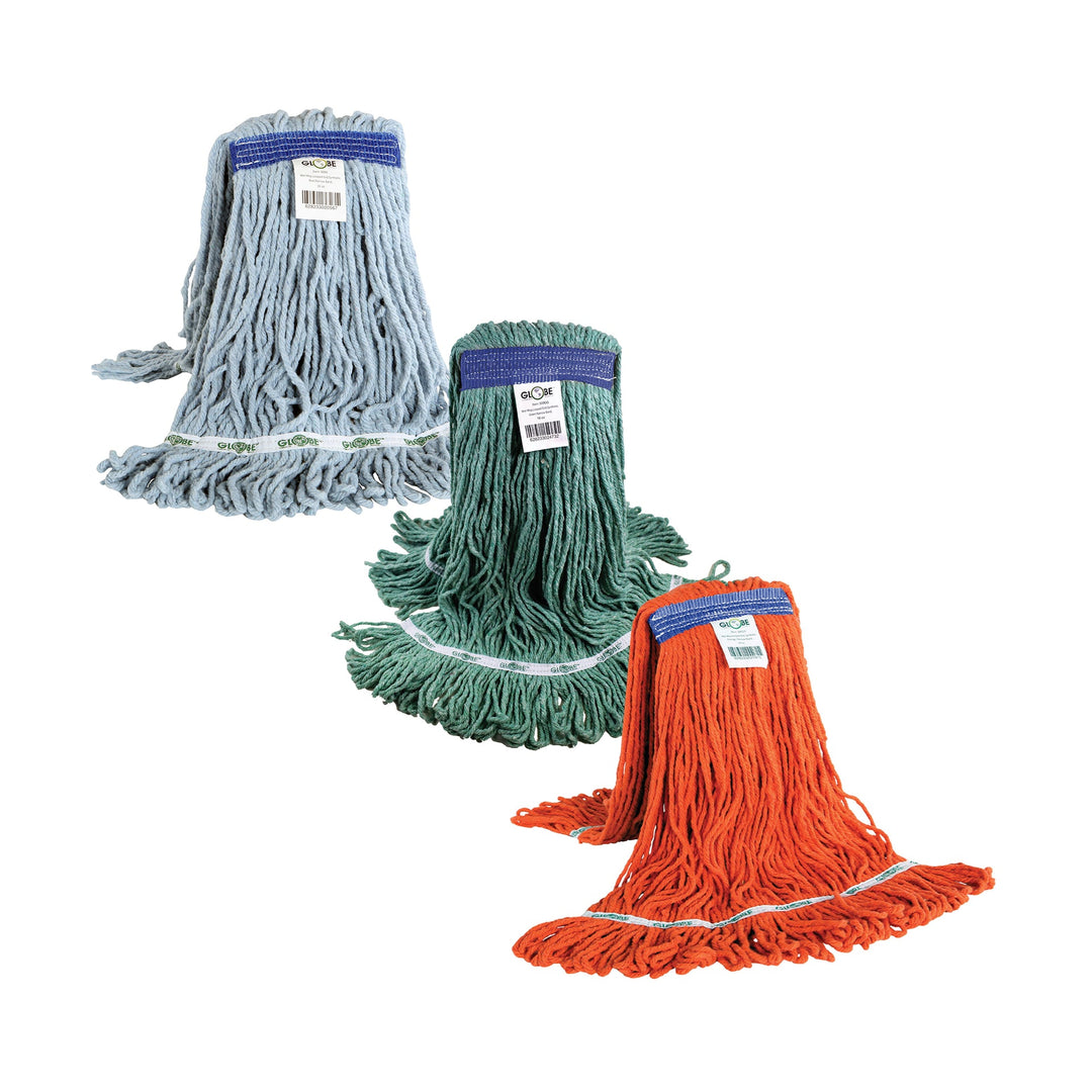 Syn-Pro® Synthetic Narrow Band Wet Green Looped End Mop - Sold By The Case