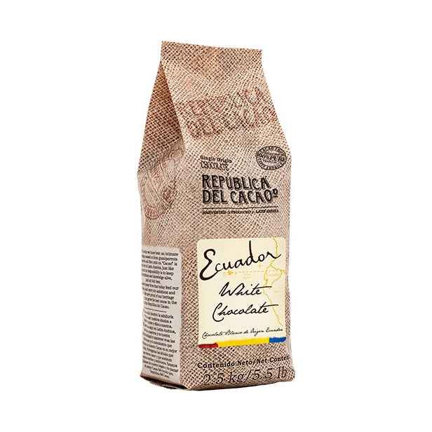 REPUBLICA DEL CACAO Ecuador 31% – White Chocolate Couverture - 2.5kg