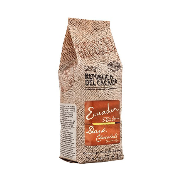 REPUBLICA DEL CACAO Ecuador 56% – Dark Chocolate Couverture - 2.5kg
