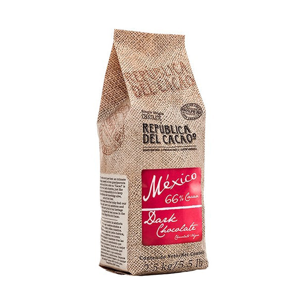 REPUBLICA DEL CACAO Mexico 66% – Dark Chocolate Couverture - Canadian Distribution - Ships Free Within Canada on Orders Above CAD $199