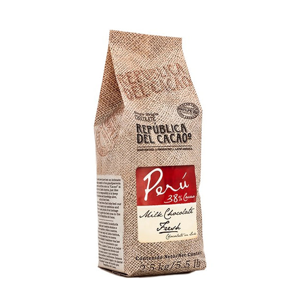REPUBLICA DEL CACAO Peru 38% – Milk Chocolate Couverture - 2.5kg