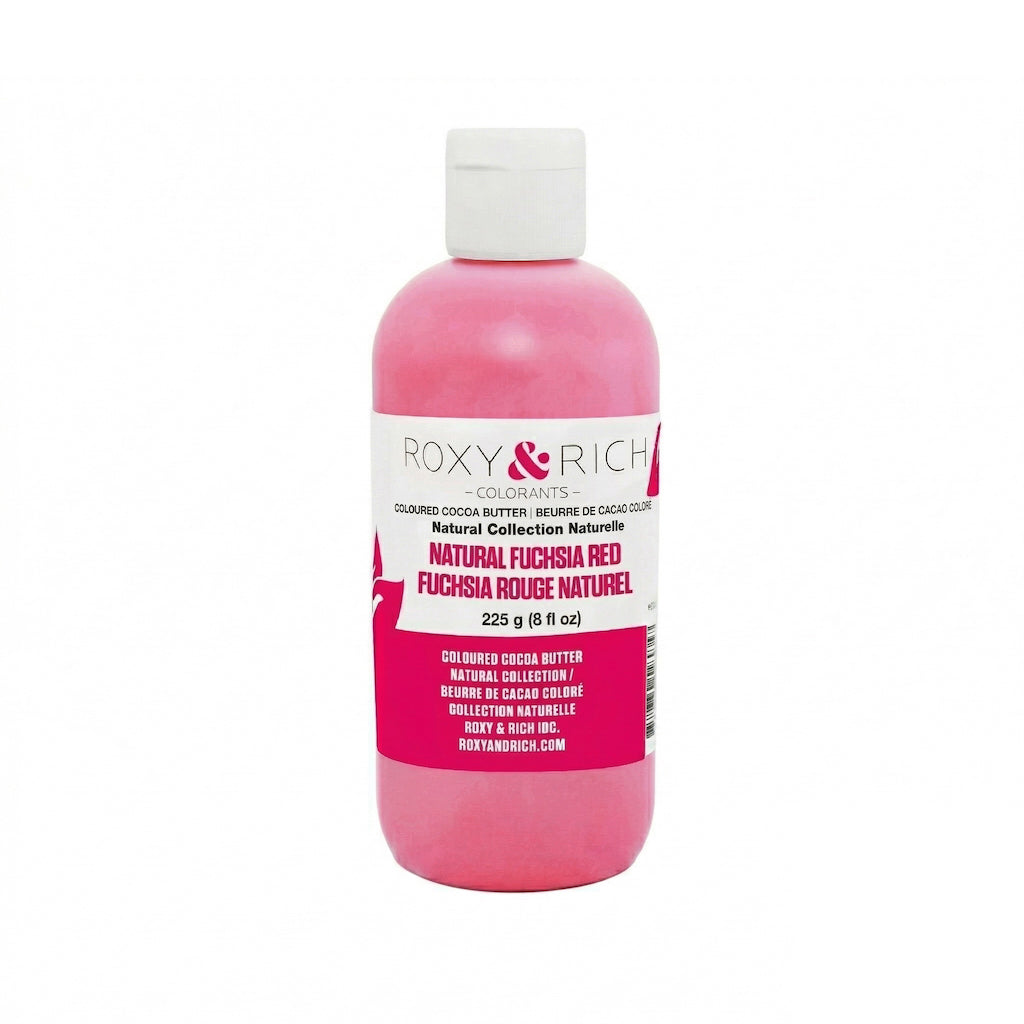 ROXY & RICH Natural Fuchsia Red Coloured Cocoa Butter - Canadian Distribution - Ships Free Within Canada on Orders Above CAD $199