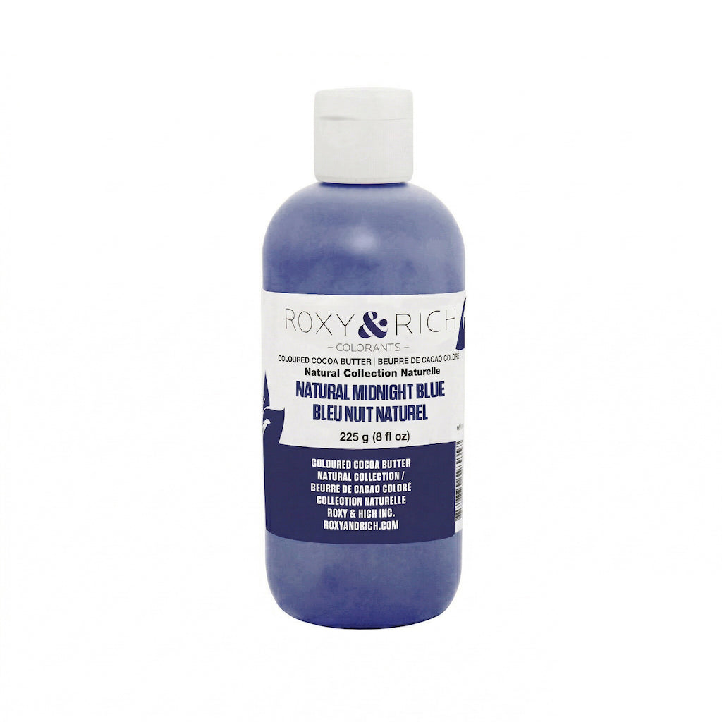 ROXY & RICH Natural Midnight Blue Coloured Cocoa Butter - Canadian Distribution - Ships Free Within Canada on Orders Above CAD $199