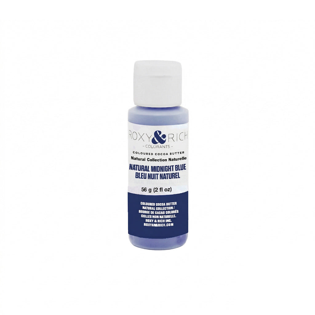 ROXY & RICH Natural Midnight Blue Coloured Cocoa Butter - Canadian Distribution - Ships Free Within Canada on Orders Above CAD $199