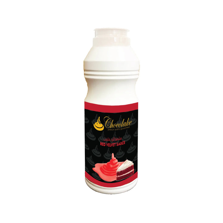 Red Velvet Topping and Dipping Sauce  - Chocolake Canada - 1KG Bottle (Case = 6 x 1 KG, Pallet = 80 Cases) - Canadian Distribution