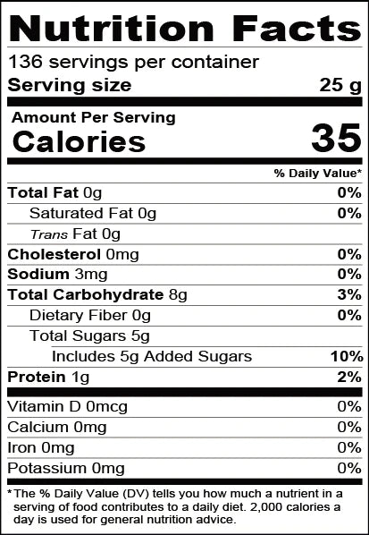 red bean can nutrition facts
