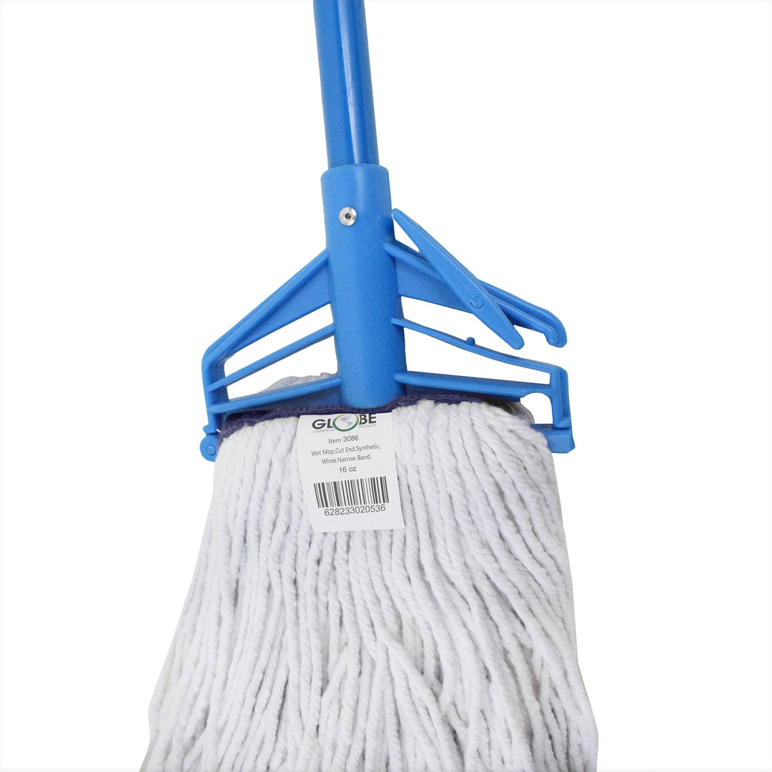 Syn-Pro® Synthetic Narrow Band Wet White Cut End Mop - Sold By The Case