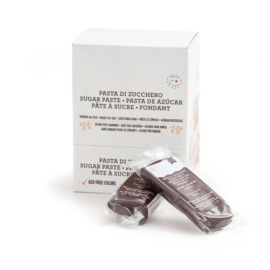 Italian Rolled Fondant – Cocoa Brown, 100g – Palm Oil-Free Sugar Paste (Clearance) - Canadian Distribution - Ships Free Within Canada on Orders Above CAD $199