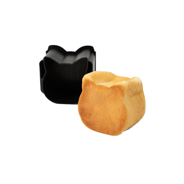 SANNENG Nonstick Cat Shape Shokupan Toast Box Pan with Sliding Lids, 5.3 × 4.9 in - Canadian Distribution - Ships Free Within Canada on Orders Above CAD $199