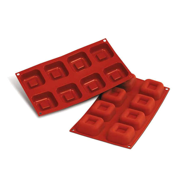 SILIKOMART SF082 Big Square Savarin Silicone Mould 65 x 65 mm - Canadian Distribution - Ships Free Within Canada on Orders Above CAD $199