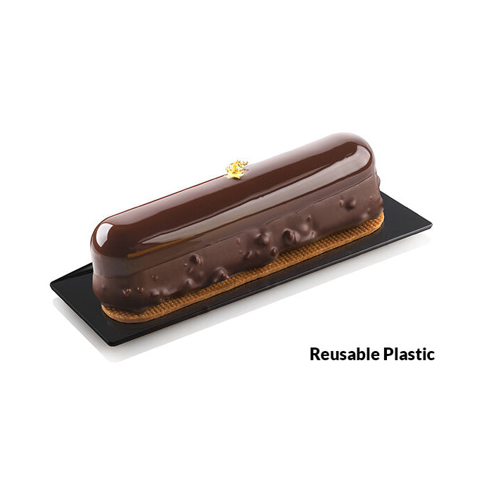 SILIKOMART Black Rectangle Dessert Trays, 140×40 mm - Canadian Distribution - Ships Free Within Canada on Orders Above CAD $199