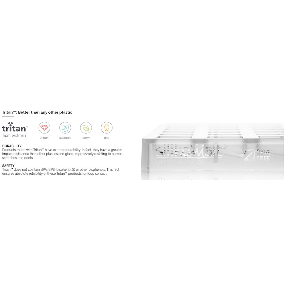 SILIKOMART Bar Tronco Tritan Chocolate Mould Kit, Snack Bar