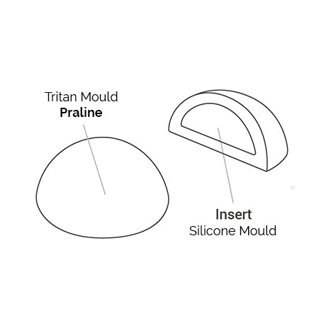 SILIKOMART Ovale 01 Tritan Chocolate Mould Kit, Bonbon