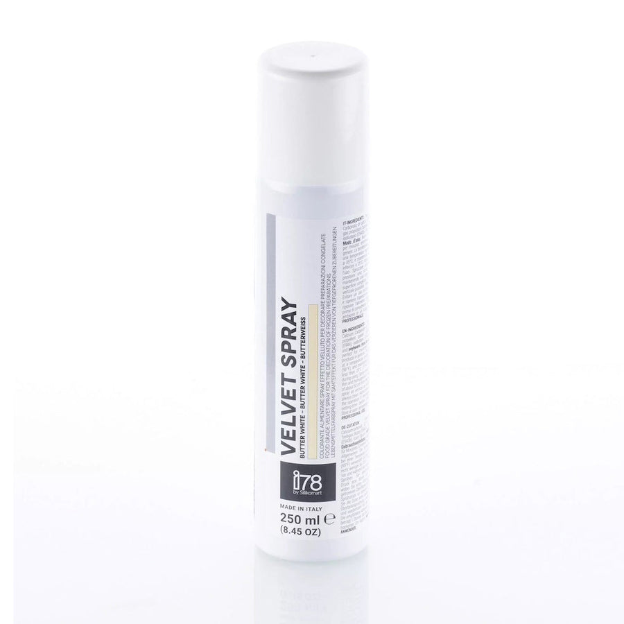 SILIKOMART Cocoa Butter Velvet Spray Butter White, 250 ml - Canadian Distribution - Ships Free Within Canada on Orders Above CAD $199