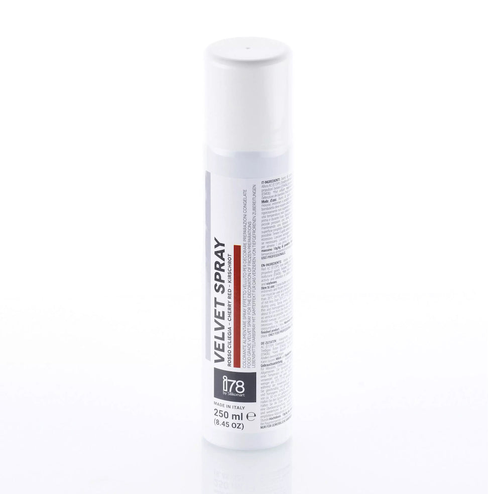 SILIKOMART Cocoa Butter Velvet Spray Cherry Red, 250 ml - Canadian Distribution - Ships Free Within Canada on Orders Above CAD $199