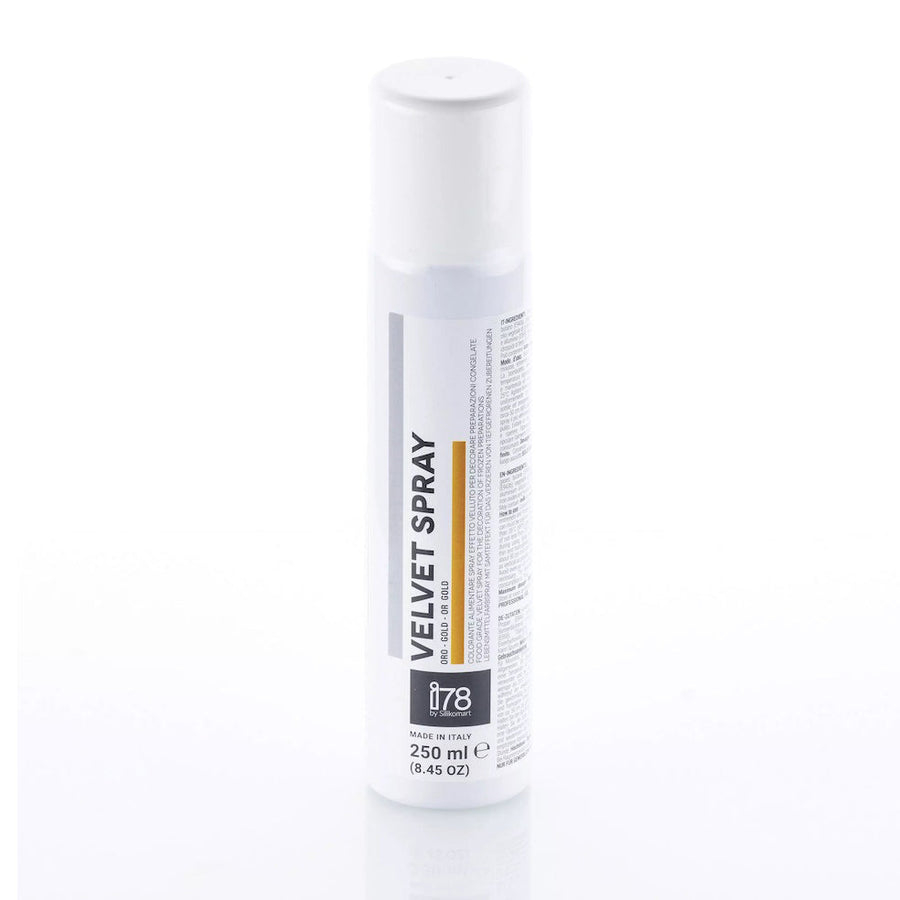 SILIKOMART Cocoa Butter Velvet Spray Gold, 250 ml - Canadian Distribution - Ships Free Within Canada on Orders Above CAD $199