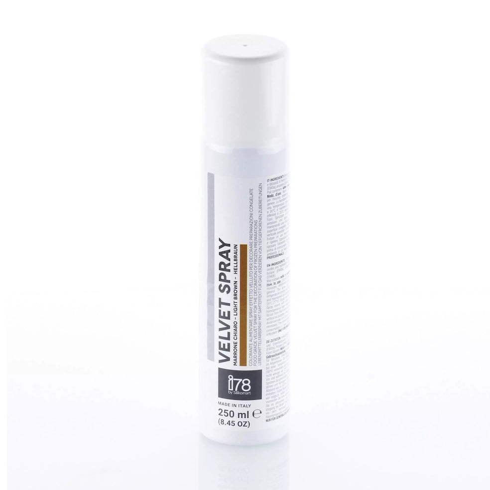 SILIKOMART Cocoa Butter Velvet Spray Light Brown, 250 ml - Canadian Distribution - Ships Free Within Canada on Orders Above CAD $199