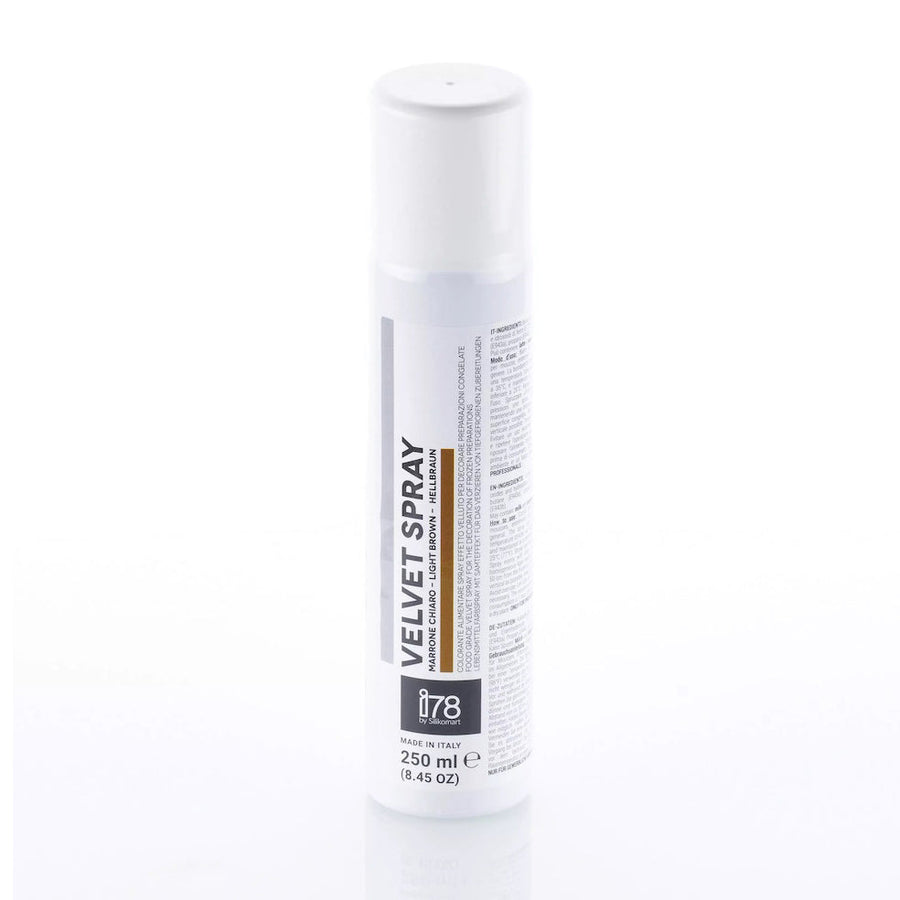 SILIKOMART Cocoa Butter Velvet Spray Light Brown, 250 ml - Canadian Distribution - Ships Free Within Canada on Orders Above CAD $199