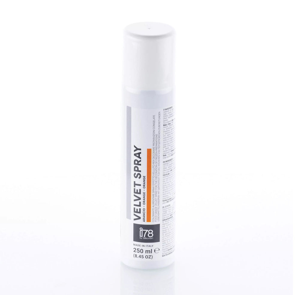SILIKOMART Cocoa Butter Velvet Spray Orange, 250 ml - Canadian Distribution - Ships Free Within Canada on Orders Above CAD $199