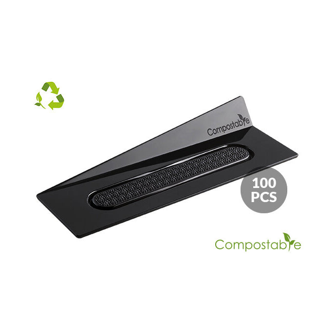SILIKOMART Compostable Black Trays, Rectangle 140×40 mm - Canadian Distribution - Ships Free Within Canada on Orders Above CAD $199