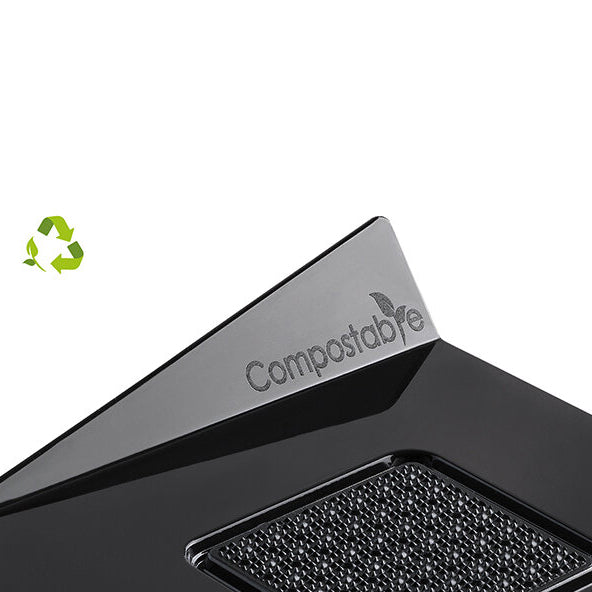 SILIKOMART Compostable Black Trays, Square 83×83 mm - Canadian Distribution - Ships Free Within Canada on Orders Above CAD $199