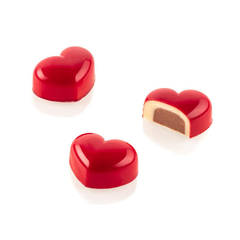 SILIKOMART Cuore 01 Tritan Chocolate Mould Kit, Bonbon