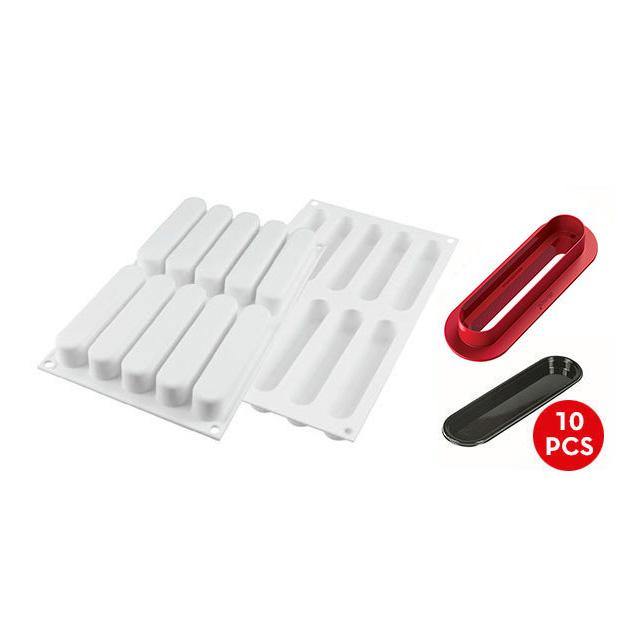 SILIKOMART Fashion Eclair 80 (Silicone Mould + Cutter) - Canadian Distribution - Ships Free Within Canada on Orders Above CAD $199