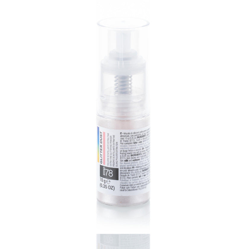 SILIKOMART Glitter Dust Pink Spray, Edible Luster Dust, 10 g - Canadian Distribution - Ships Free Within Canada on Orders Above CAD $199