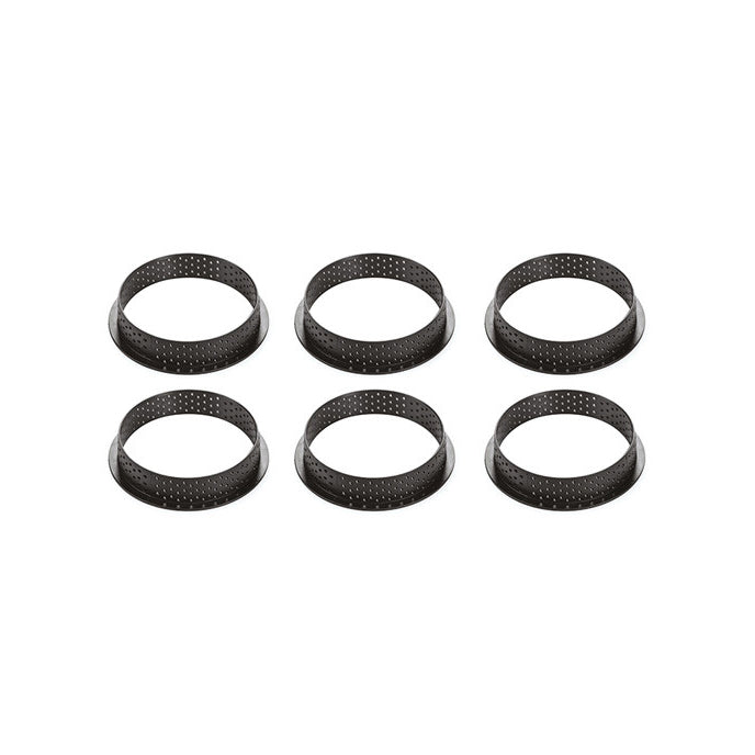 SILIKOMART Perforated Non-Stick Tart Rings (Pre-order Only) - Canadian Distribution - Ships Free Within Canada on Orders Above CAD $199
