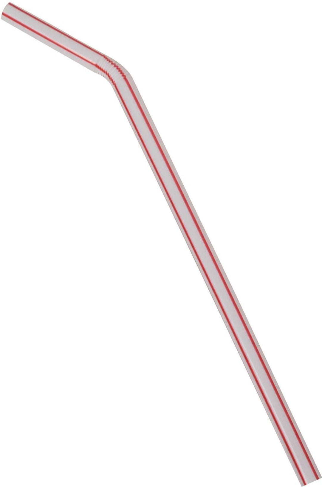 Value+ - 8" White Plastic Straw - Sharp End - Wrapped - 6 mm