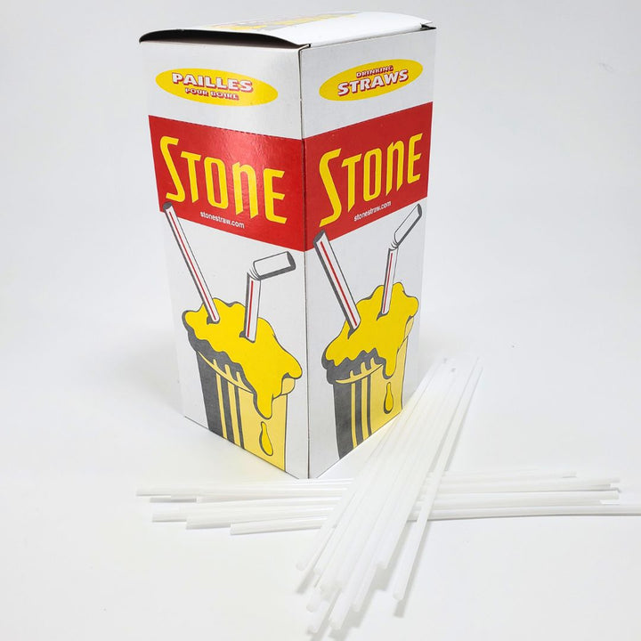 Stone - Plastic Straw - 8" Regular - 011100