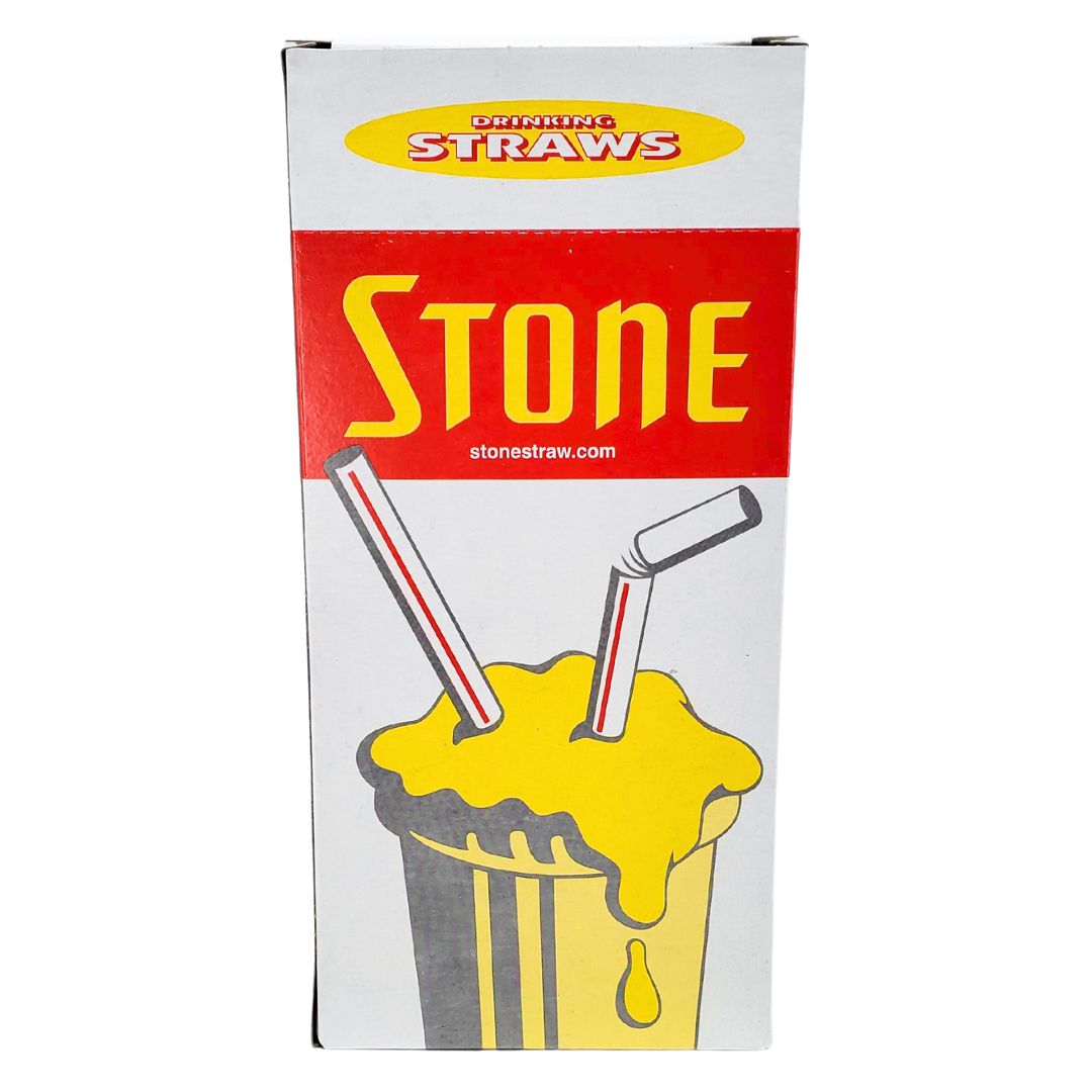 Stone - Plastic Straw - 8" Regular - 011100